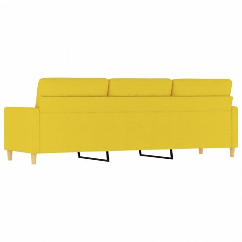 3-personers sofa i stof - 180 cm, lysegul
