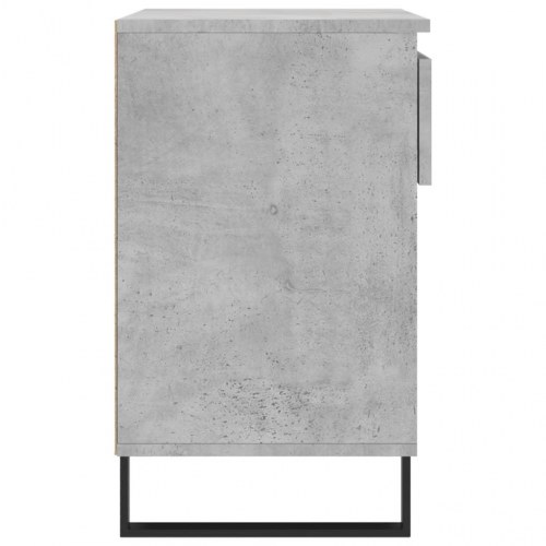 Skoreol 70×36×60 cm i konstrueret træ - betongrå med metalben