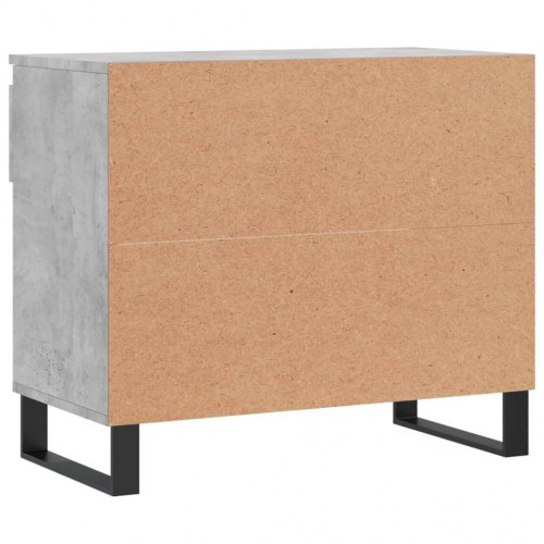 Skoreol 70×36×60 cm i konstrueret træ - betongrå med metalben