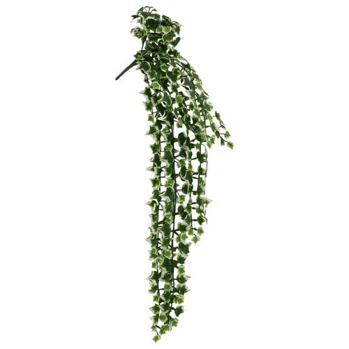 Kunstige hængeplanter 12 stk. 339 blade 90 cm grøn og hvid