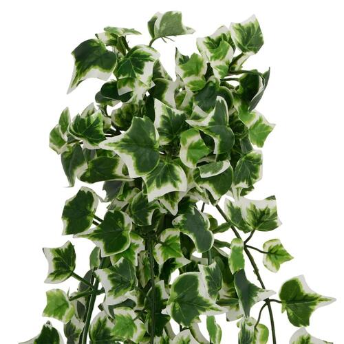 Kunstige hængeplanter 12 stk. 339 blade 90 cm grøn og hvid