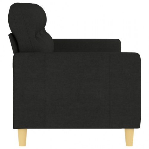 3-personers sofa i stof - sort, sædebredde 180 cm