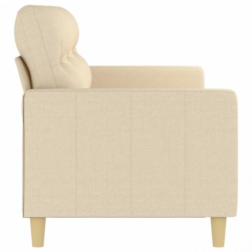 3-personers sofa i stof - cremefarvet, 198 cm
