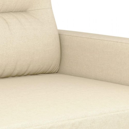 3-personers sofa i stof - cremefarvet, 198 cm