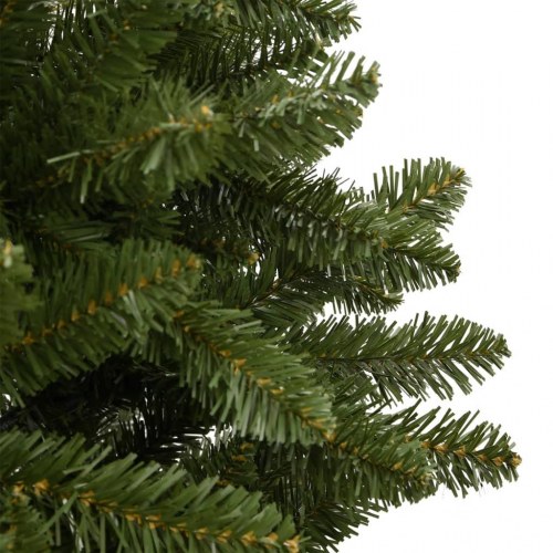 Kunstigt juletræ 210 cm med fod - hængslet, grøn
