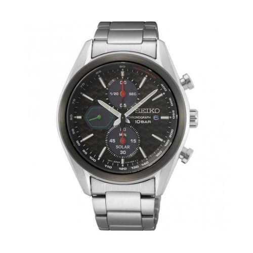 Seiko herreur SSC803P1 - sort/sølv, rustfrit stål