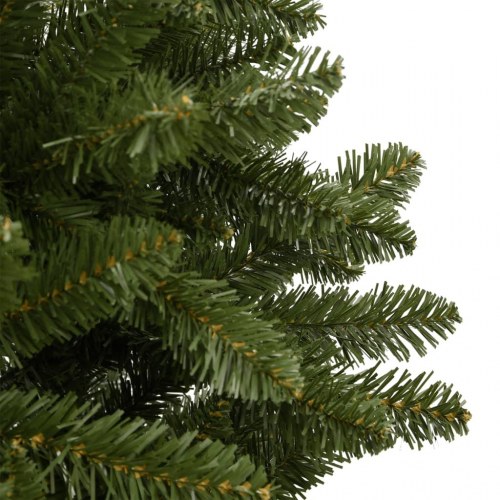 Kunstigt juletræ med fod 240 cm - hængslet, grøn
