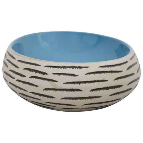 Håndvask til bordplade 59x40x15 cm oval keramik flerfarvet
