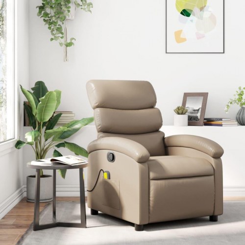 Massagestol i kunstlæder - cappuccino