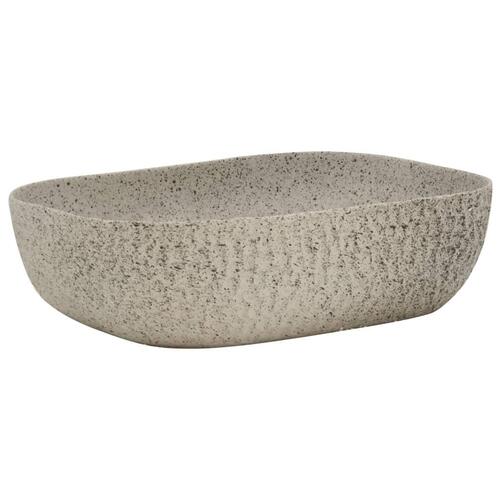 Håndvask til bord 48x37,5x13,5 cm rektangulær keramik grå