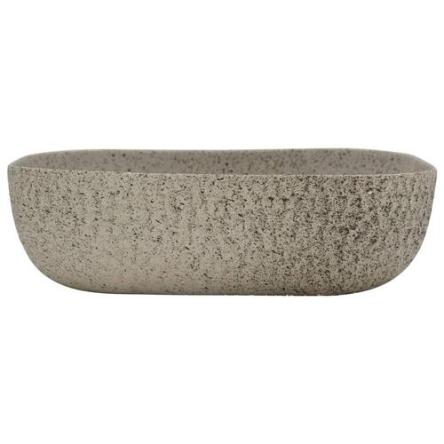Håndvask til bord 48x37,5x13,5 cm rektangulær keramik grå