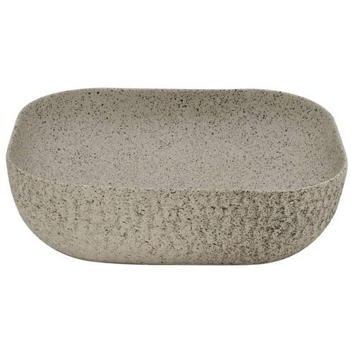 Håndvask til bord 48x37,5x13,5 cm rektangulær keramik grå