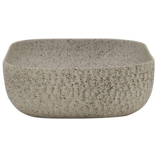 Håndvask til bord 48x37,5x13,5 cm rektangulær keramik grå