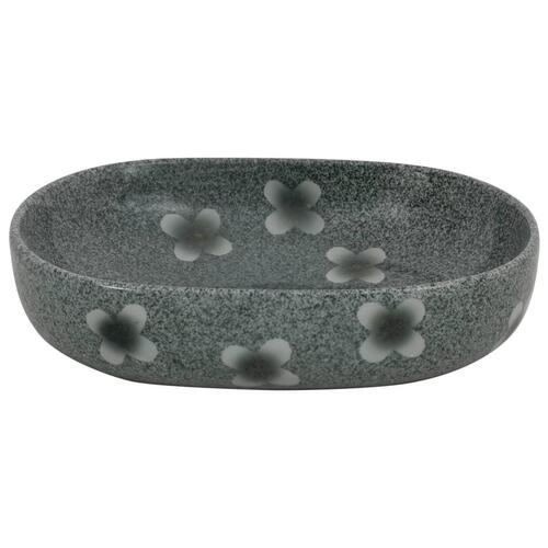 Håndvask til bordplade 59x40x14 cm oval keramik blå