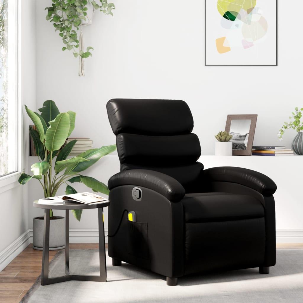 Massagestol Kunstlæder Sort