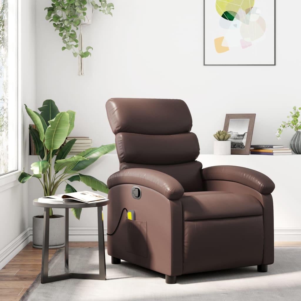 Massagestol Kunstlæder Brun