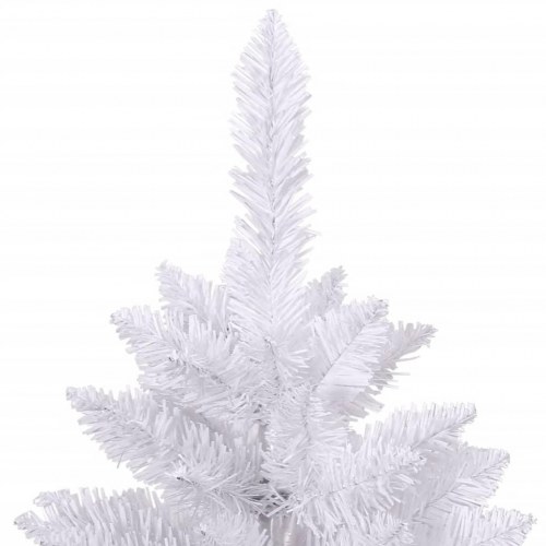 Kunstigt juletræ 210 cm - hvid, hængslet med juletræsfod