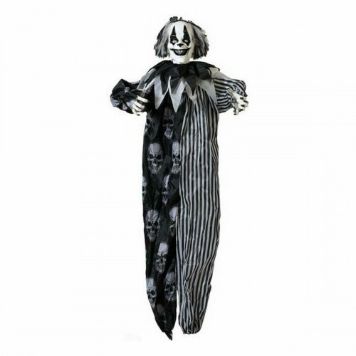 Halloween dekoration hængende blødende klovn - med lys og lyd - 170 cm