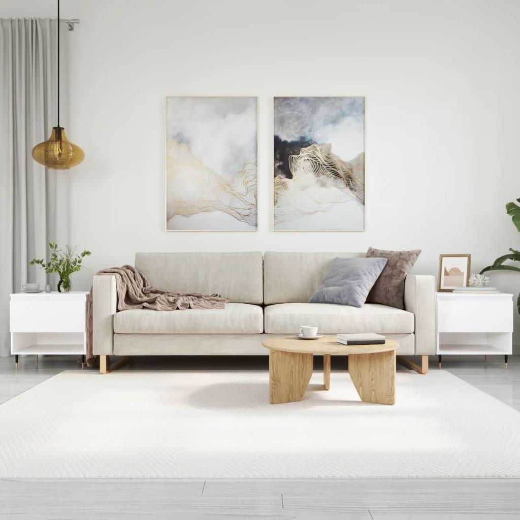 Sofaborde 2 stk. 50x46x50 cm konstrueret træ hvid billede