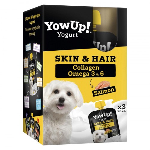 Hundefoder vådfoder YowUp Skin & Hair, laks - 3 x 115 g