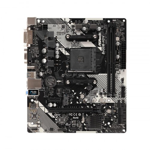 Bundkort ASRock B450M-HDV R4.0 - AMD B450, AM4, MicroATX