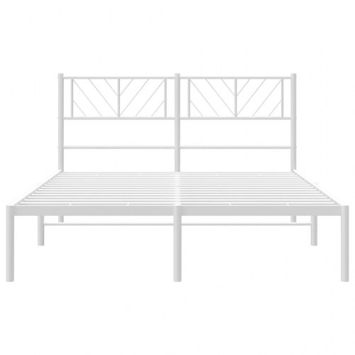 Sengeramme med sengegavl 135 x 190 cm - hvid