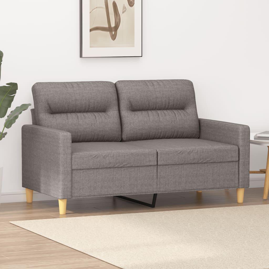 2-personers sofa 120 cm stof gråbrun billede