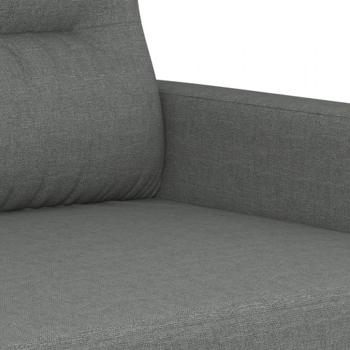 Sofasæt i stof, 2 dele med puder - mørkegrå