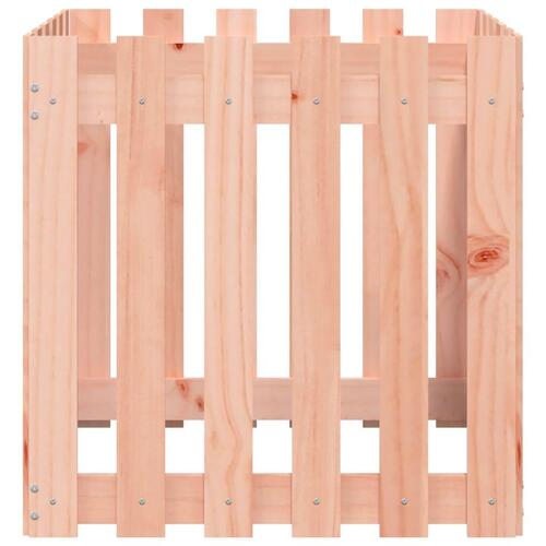 Plantekasse med stakitdesign 60x60x60 cm massivt douglasfyr