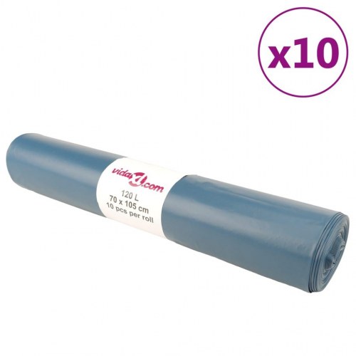 Affaldsposer 120 l - blå, 100 stk. kraftige LDPE