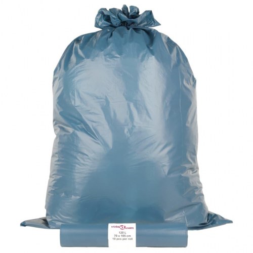 Affaldsposer 120 l - blå, 100 stk. kraftige LDPE