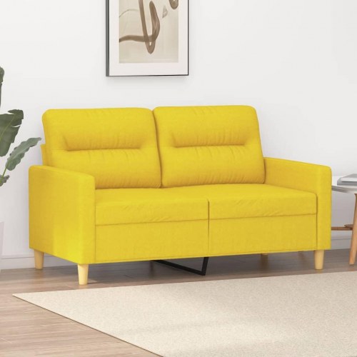 2-personers sofa i stof 120 cm - lysegul