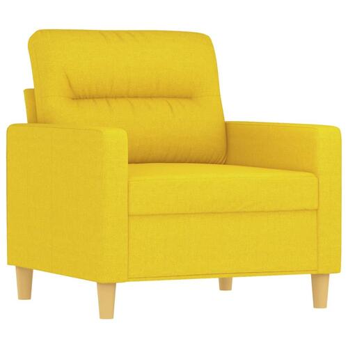 3 personers sofa med hynder stof lysegul