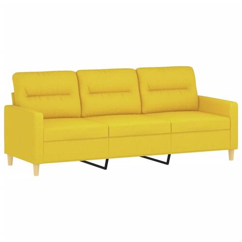 3 personers sofa med hynder stof lysegul