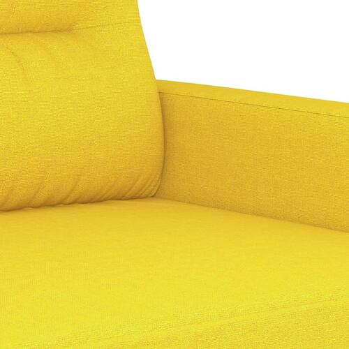 3 personers sofa med hynder stof lysegul