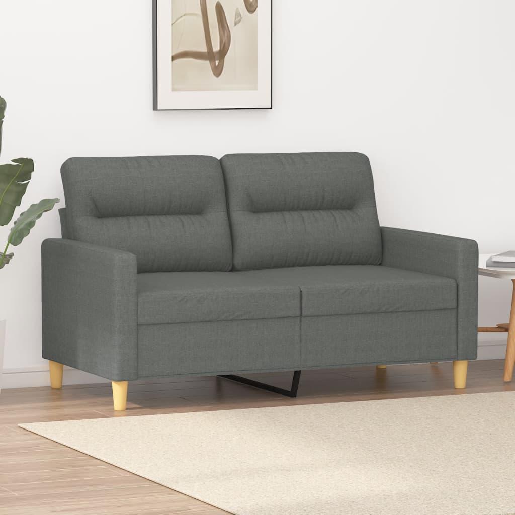 2-personers sofa 120 cm stof mørkegrå billede