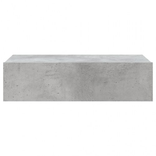Tv-bord med LED-lys - væghængt 60×35×15,5 cm, betongrå