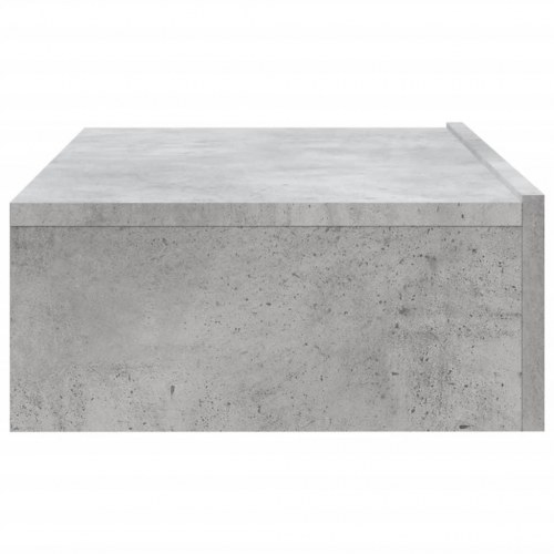 Tv-bord med LED-lys - væghængt 60×35×15,5 cm, betongrå