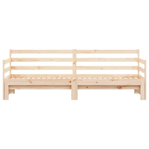 Daybed med udtræk 80x200 cm massivt fyrretræ