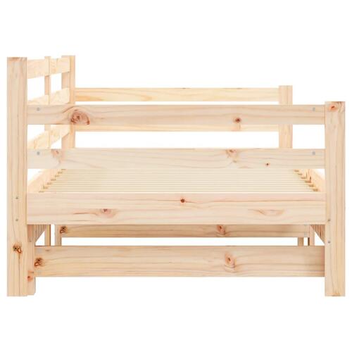 Daybed med udtræk 80x200 cm massivt fyrretræ