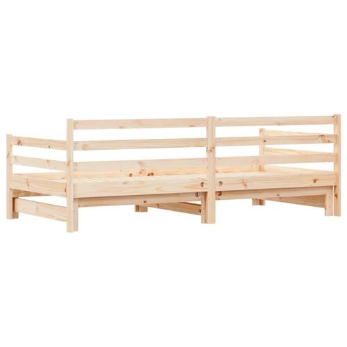 Daybed med udtræk 80x200 cm massivt fyrretræ