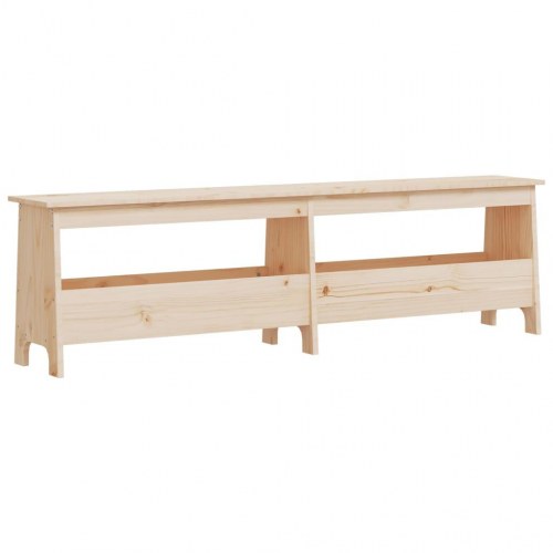 Entrébænk med opbevaring i massivt fyrretræ - 160 × 28 × 45 cm