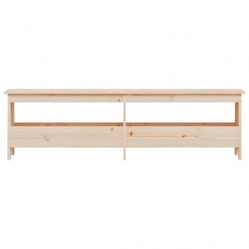 Entrébænk med opbevaring i massivt fyrretræ - 160 × 28 × 45 cm