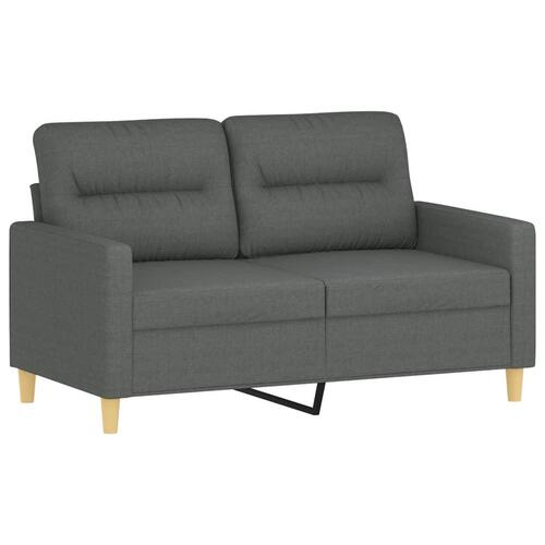 3 personers sofa med puder stof mørkegrå