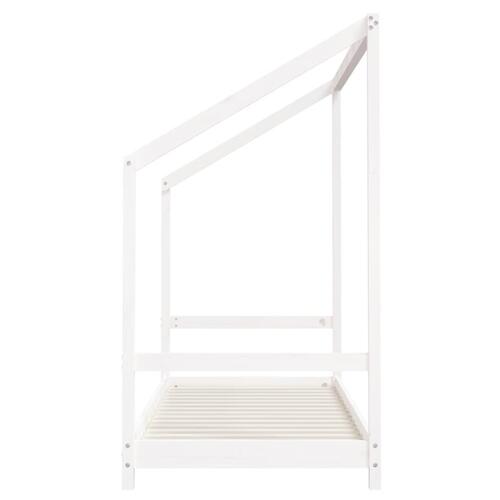 Sengeramme til juniorseng 2x(80x200) cm massivt fyrretræ hvid