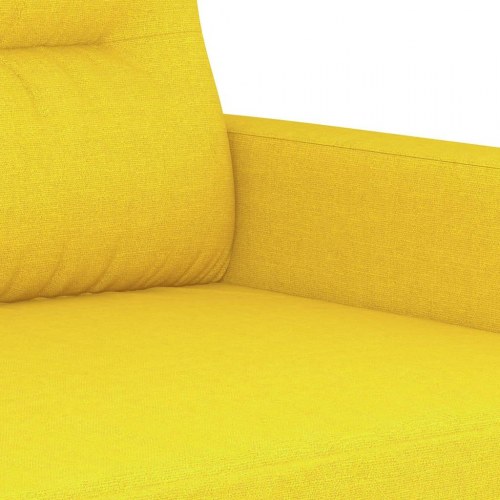Sofasæt i stof med puder, 2 dele - lysegul