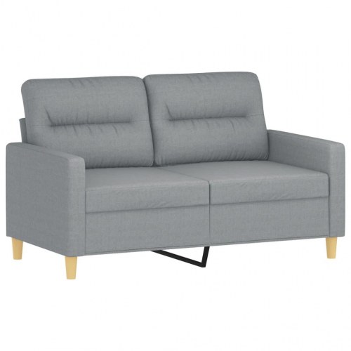 Sofasæt i stof - 2- og 3-personers med puder, lysegrå