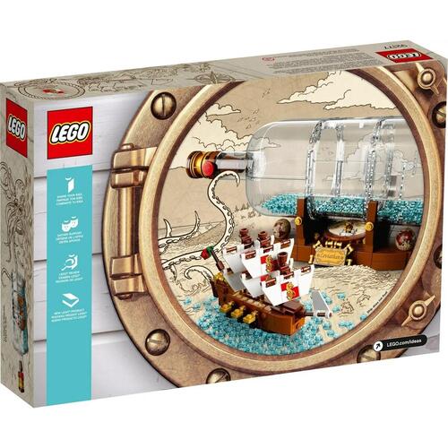 Playset Lego Ideas: Ship in a Bottle 92177 962 Dele 31 x 10 x 10 cm