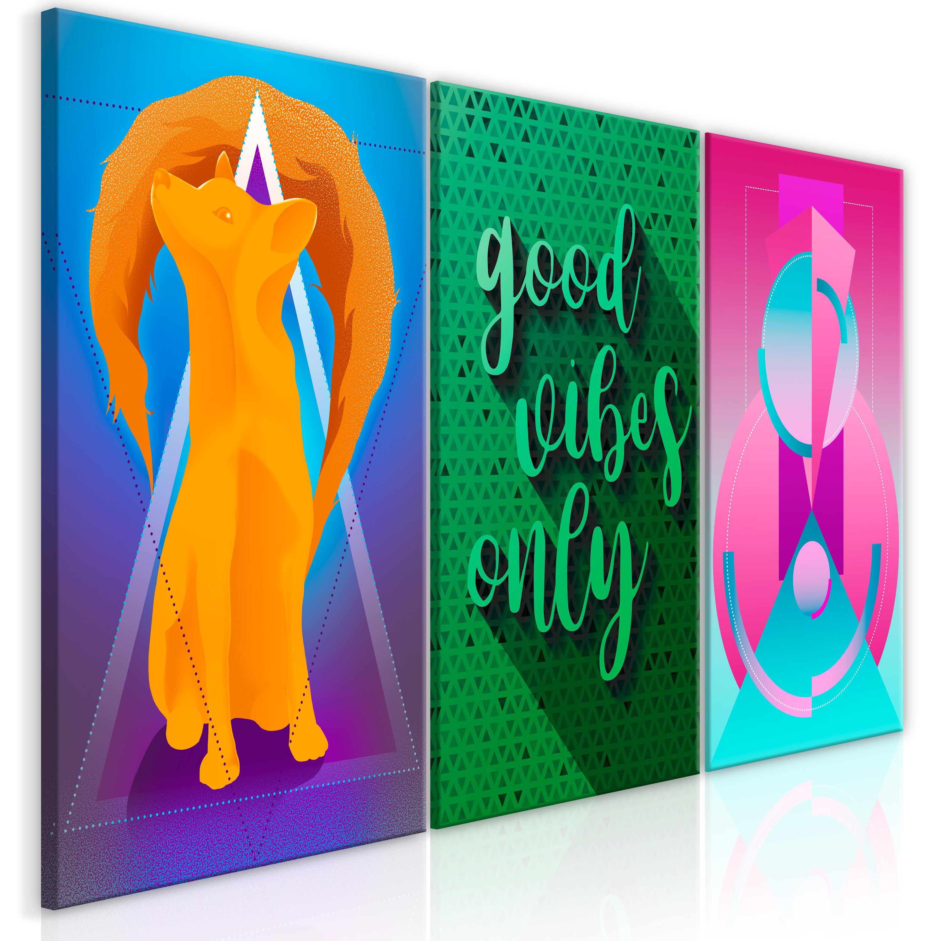 Billede - Shades of Happiness (3 Parts) 120 x 60 cm billede