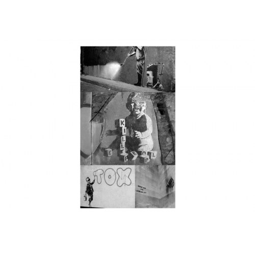 Tapet - Banksy - grey collage 50 x 1000 cm